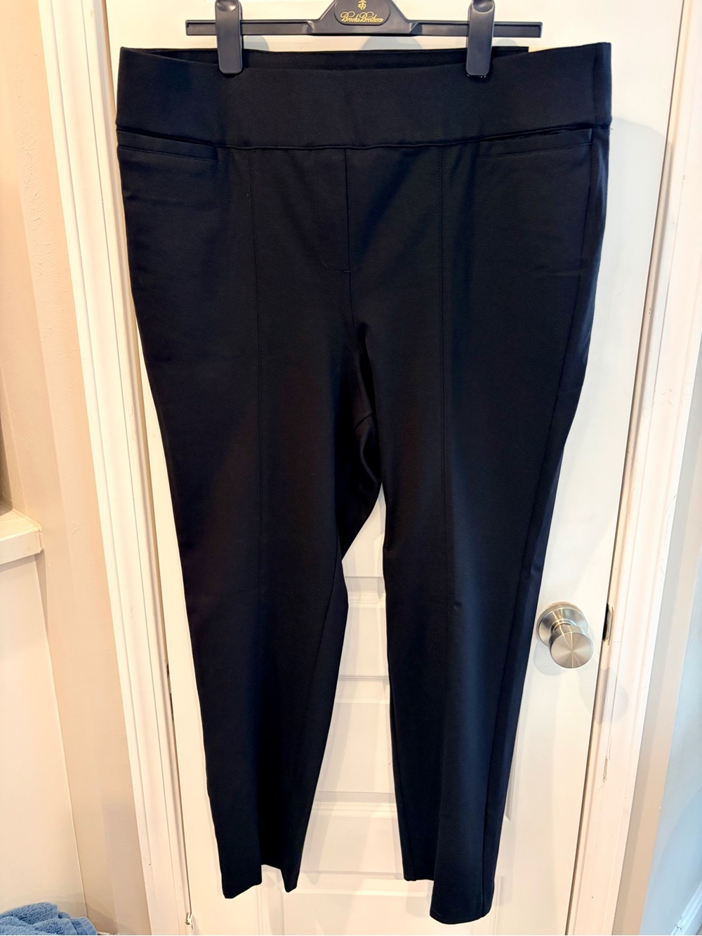 Lane Bryant Ponte Black Straight-Leg Mid-Rise Pant - NWT